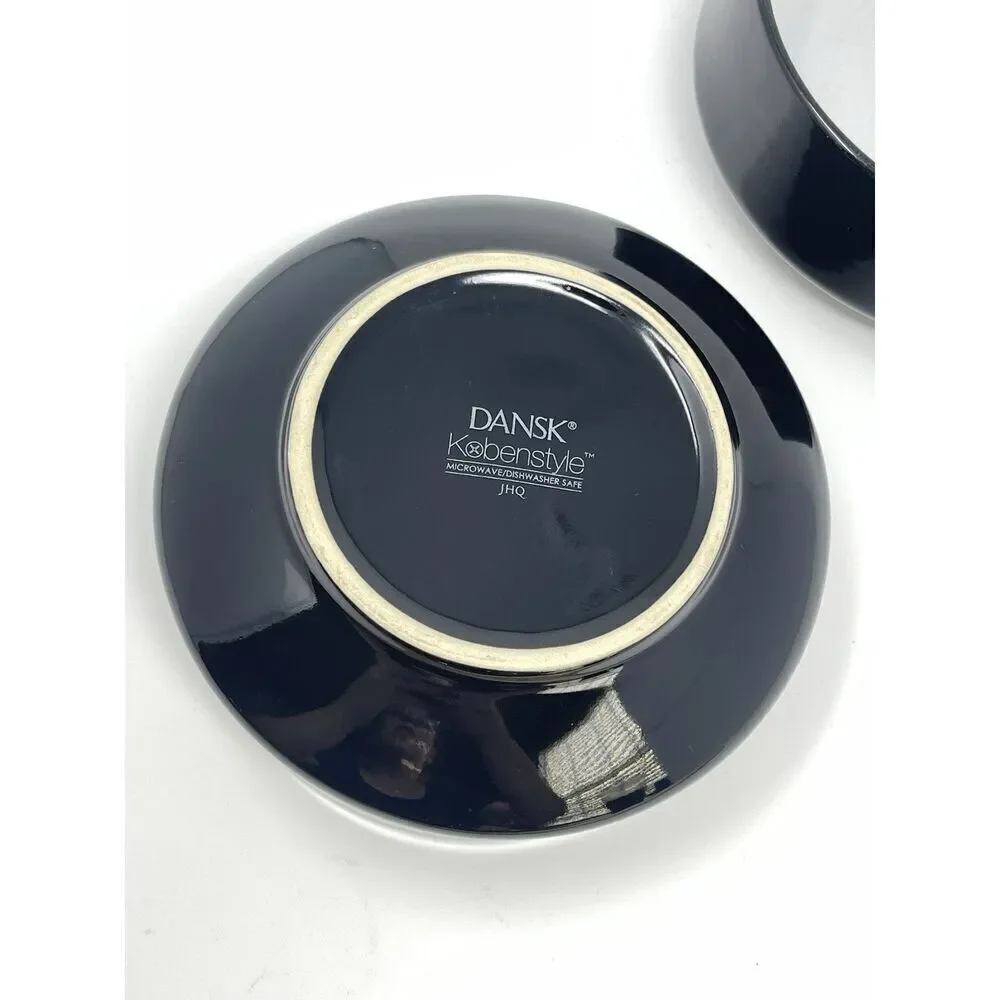 DANSK Kobenstyle Black White Soup Cereal All Purpose Bowls Quistgaard Set Of 2